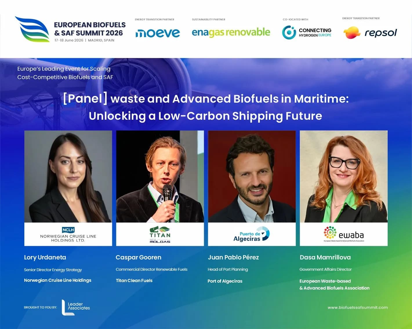 The APBA will participate in the European Biofuels & SAF Summit 2026 in Madrid with a presentation on biofuels in maritime transport